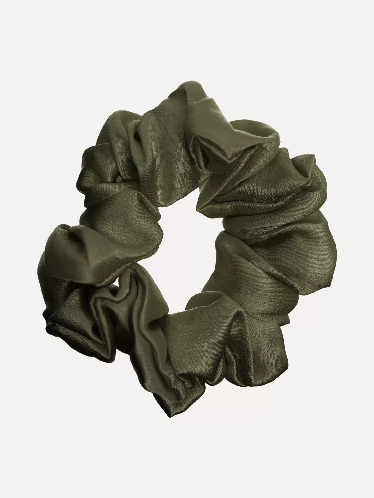 Les Soeurs Zijden Scrunchie Khaki Hot