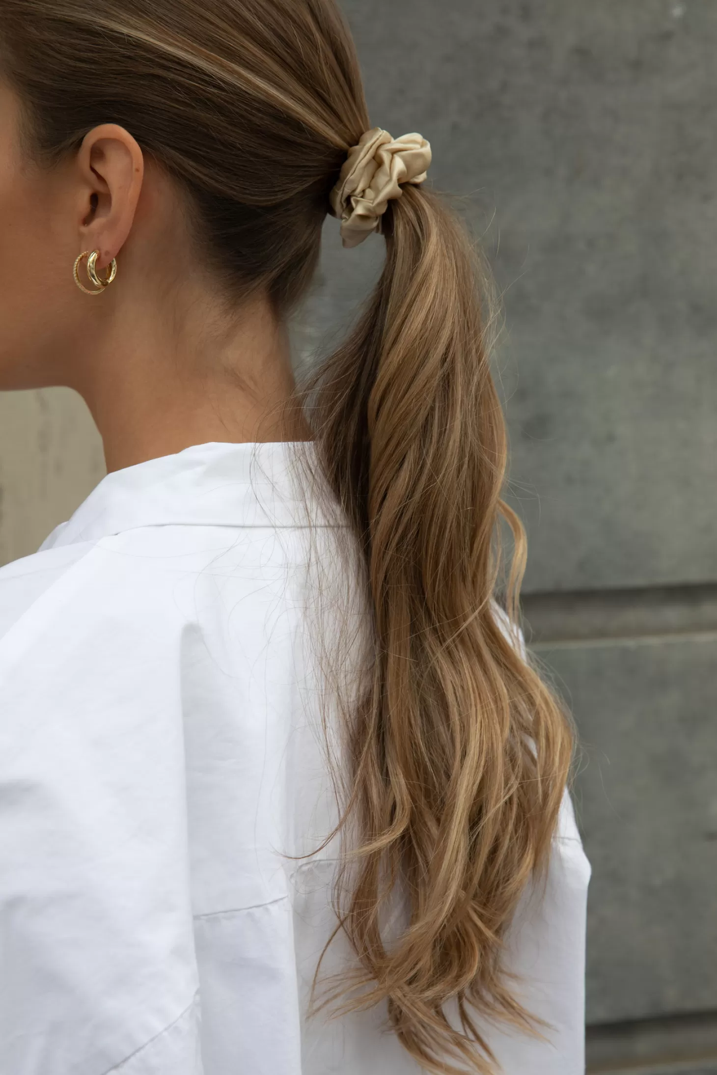 Les Soeurs Zijden Scrunchie Champagne Online