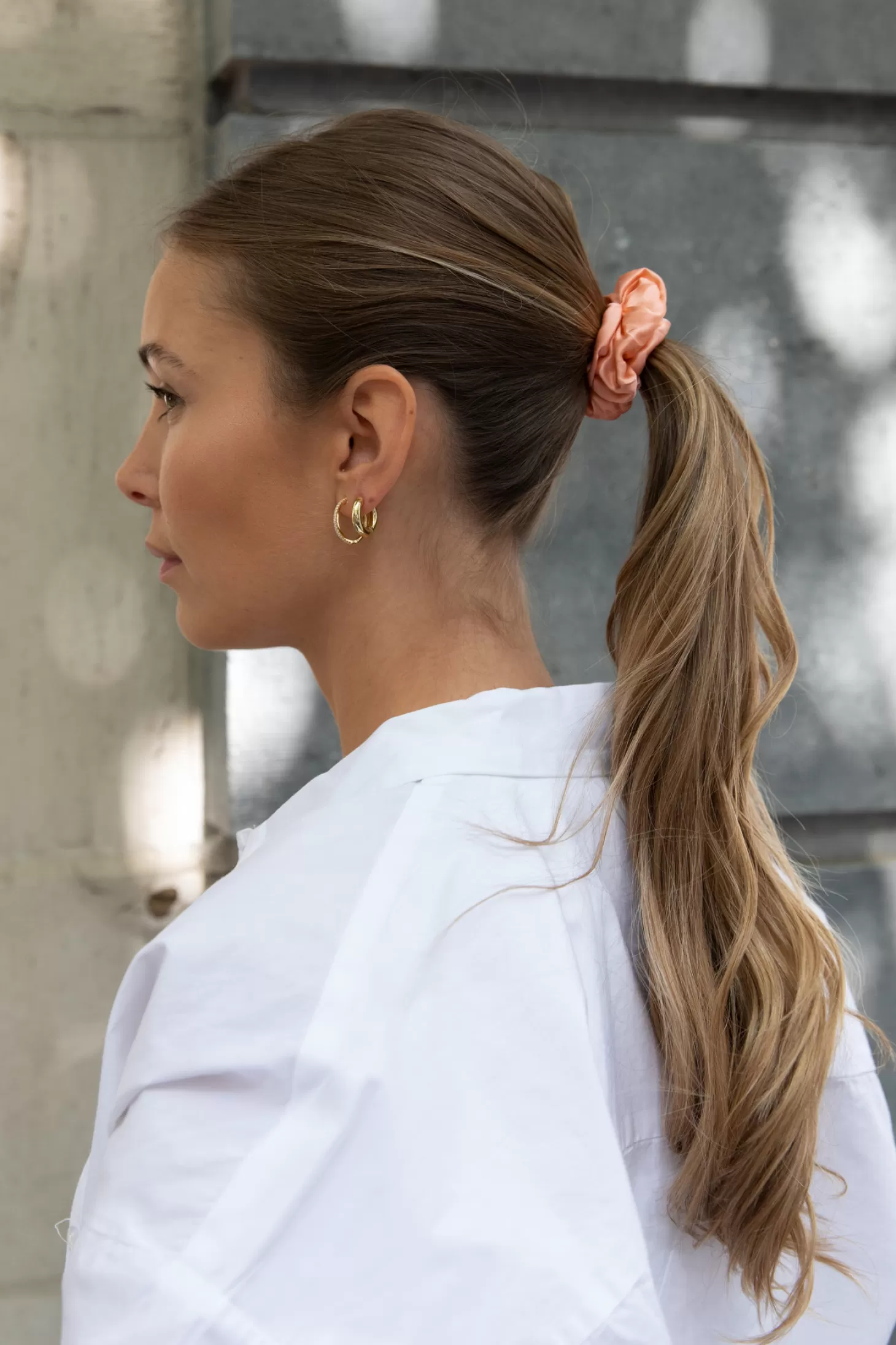 Les Soeurs Zijden Scrunchie Cantaloupe Cheap
