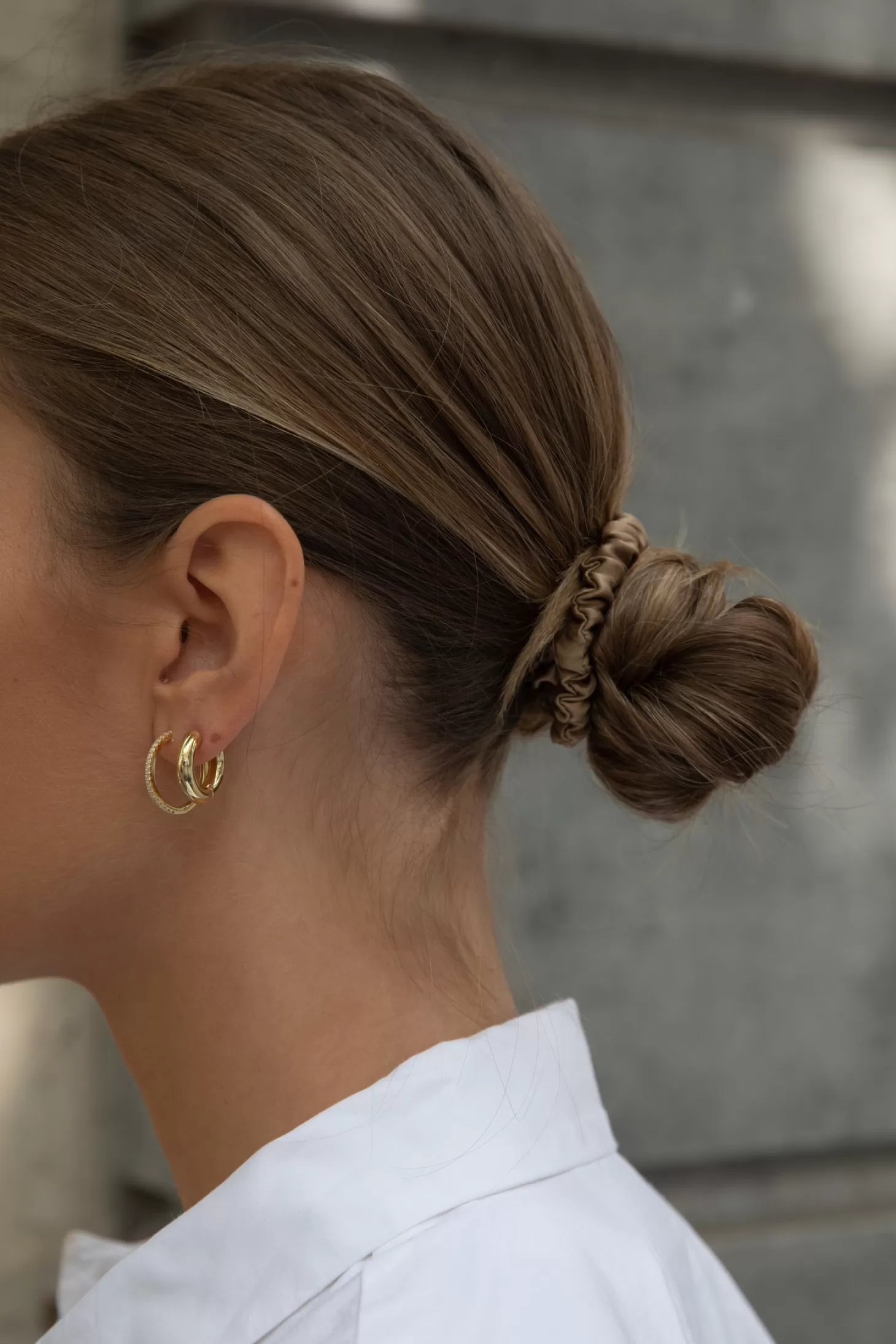 Les Soeurs Zijden Scrunchie Latte Shop