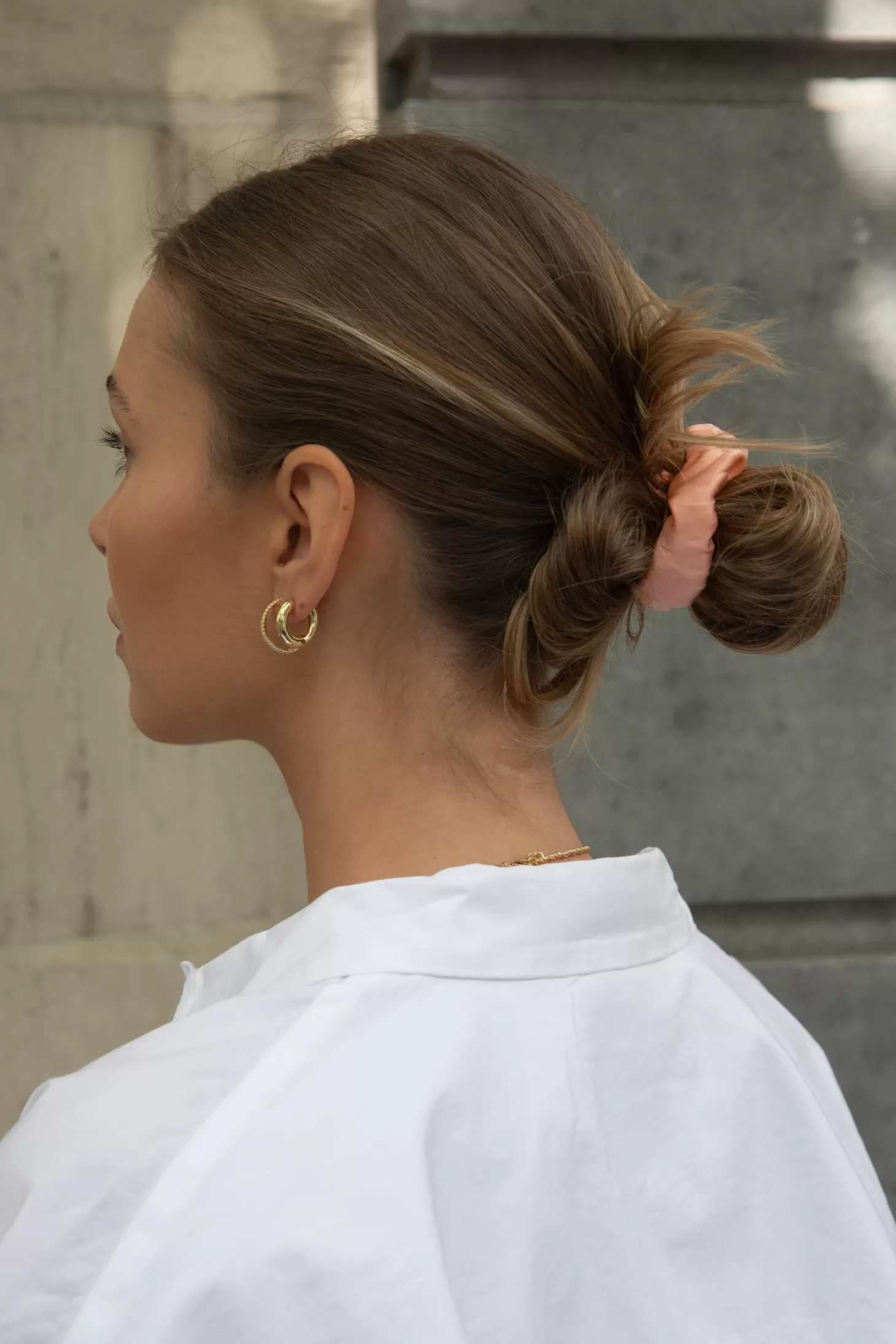 Les Soeurs Zijden Scrunchie Cantaloupe Store