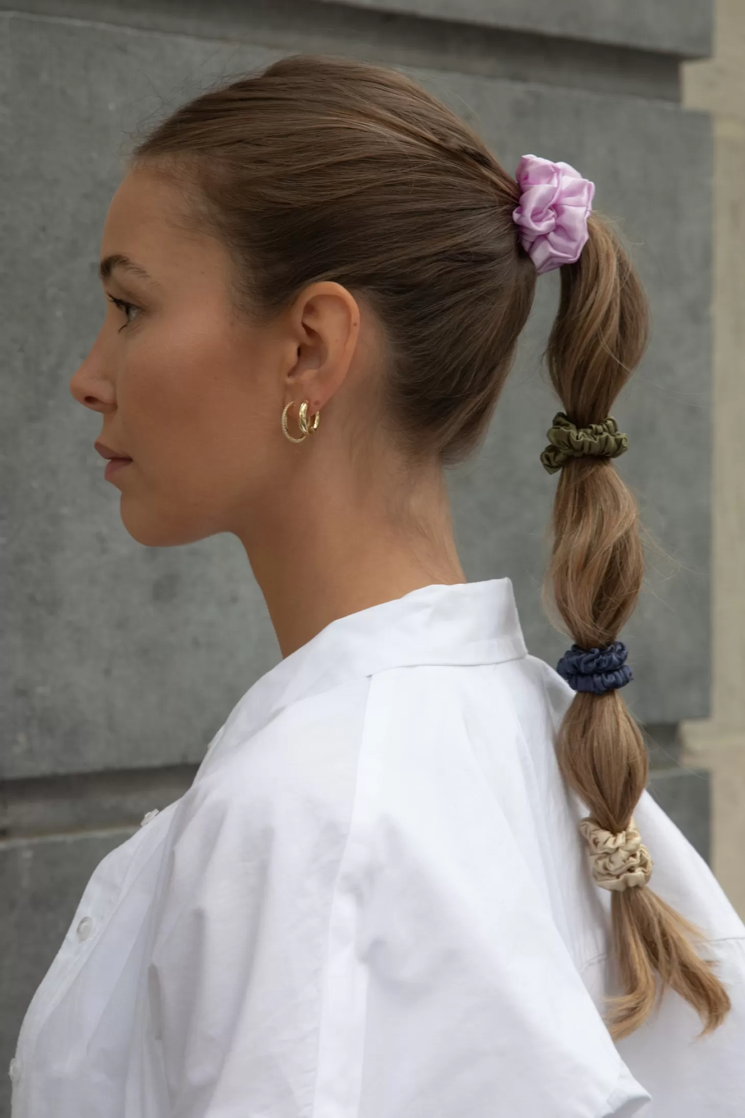 Les Soeurs Zijden Scrunchie Champagne Best Sale
